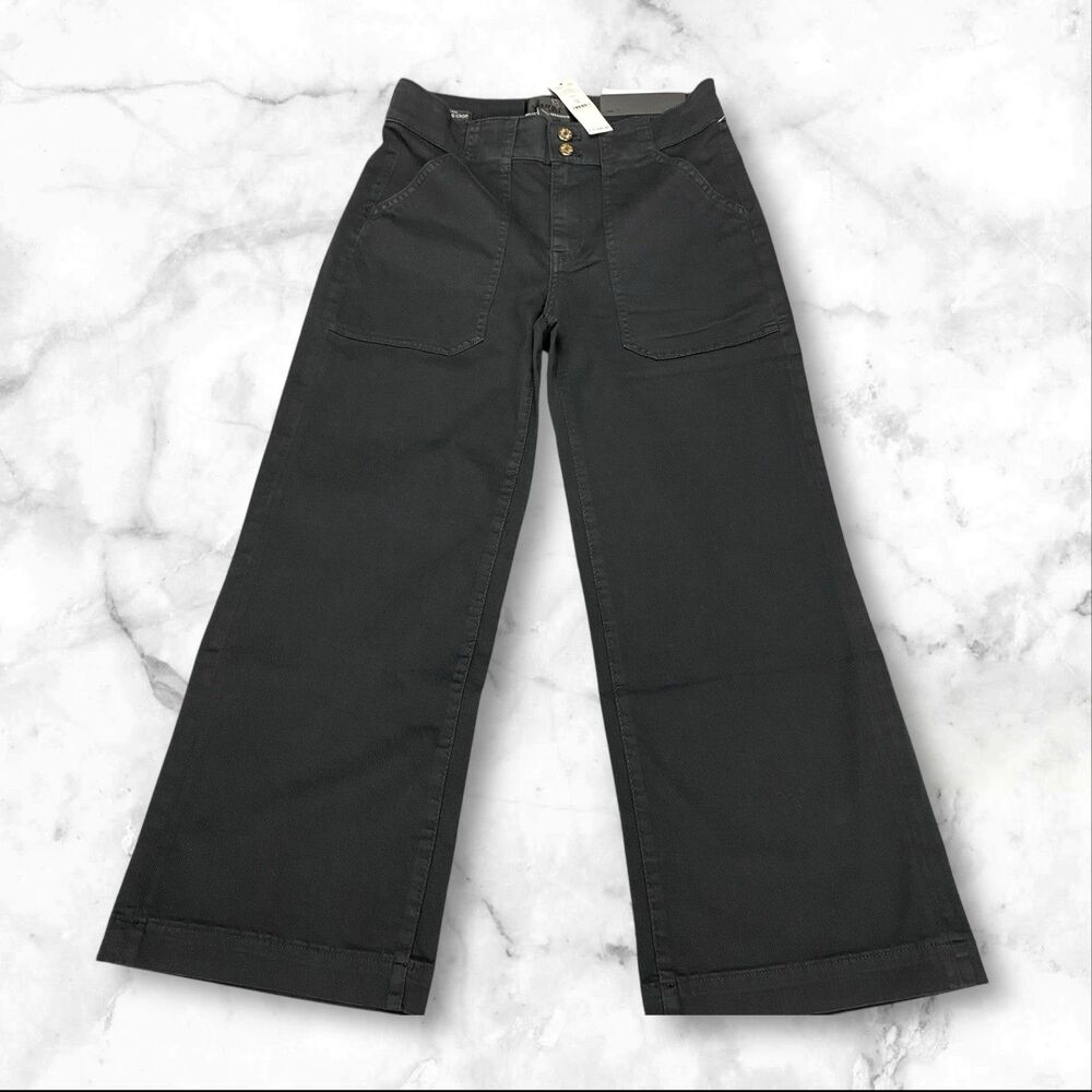 White House Black Market Jeans Womens High-Rise Wide Leg Cropped -2R- MSRP:‎ $99